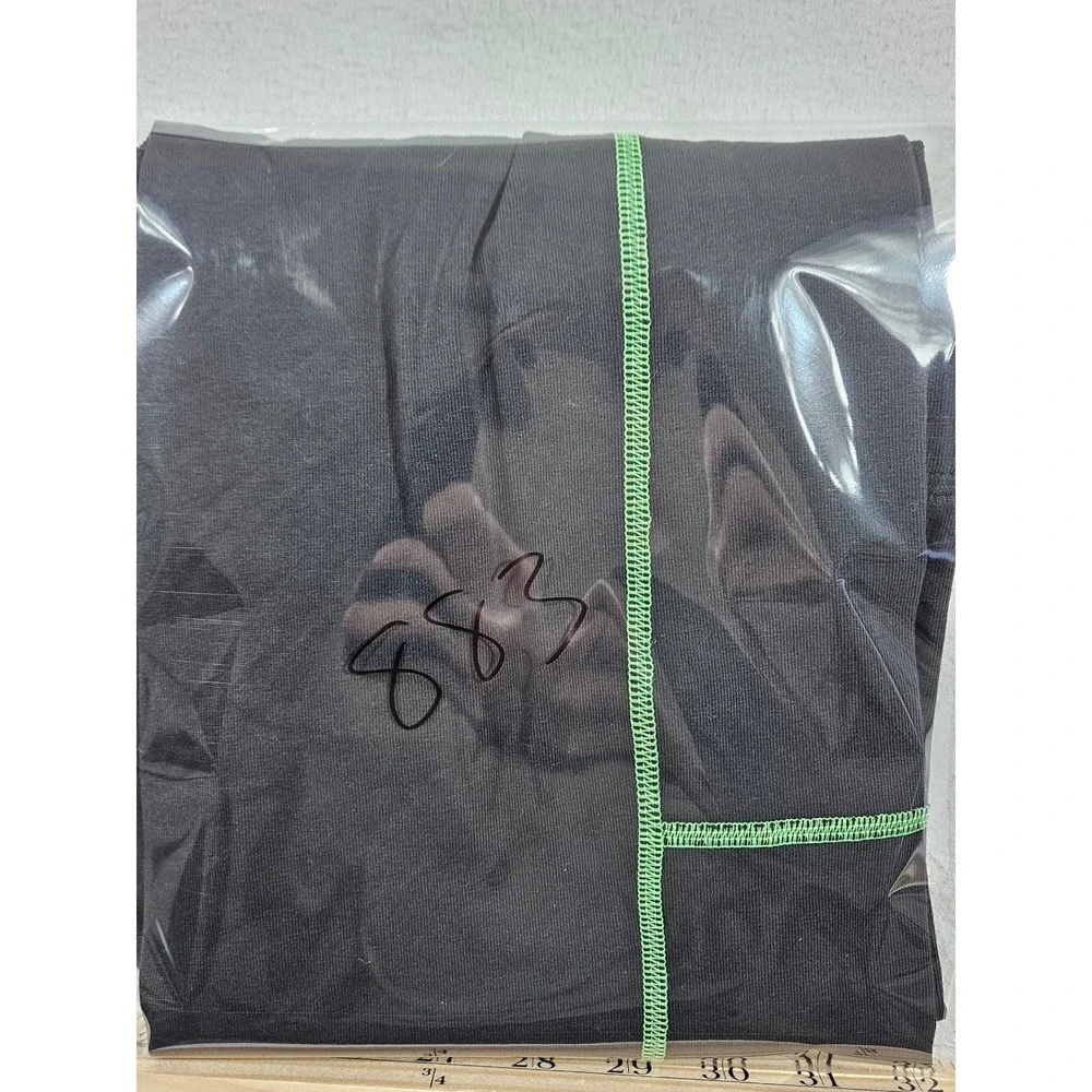 NWT Nike Tight Fit Regular Length Women Black Neon‎ Green Swoosh Legging Size 1X